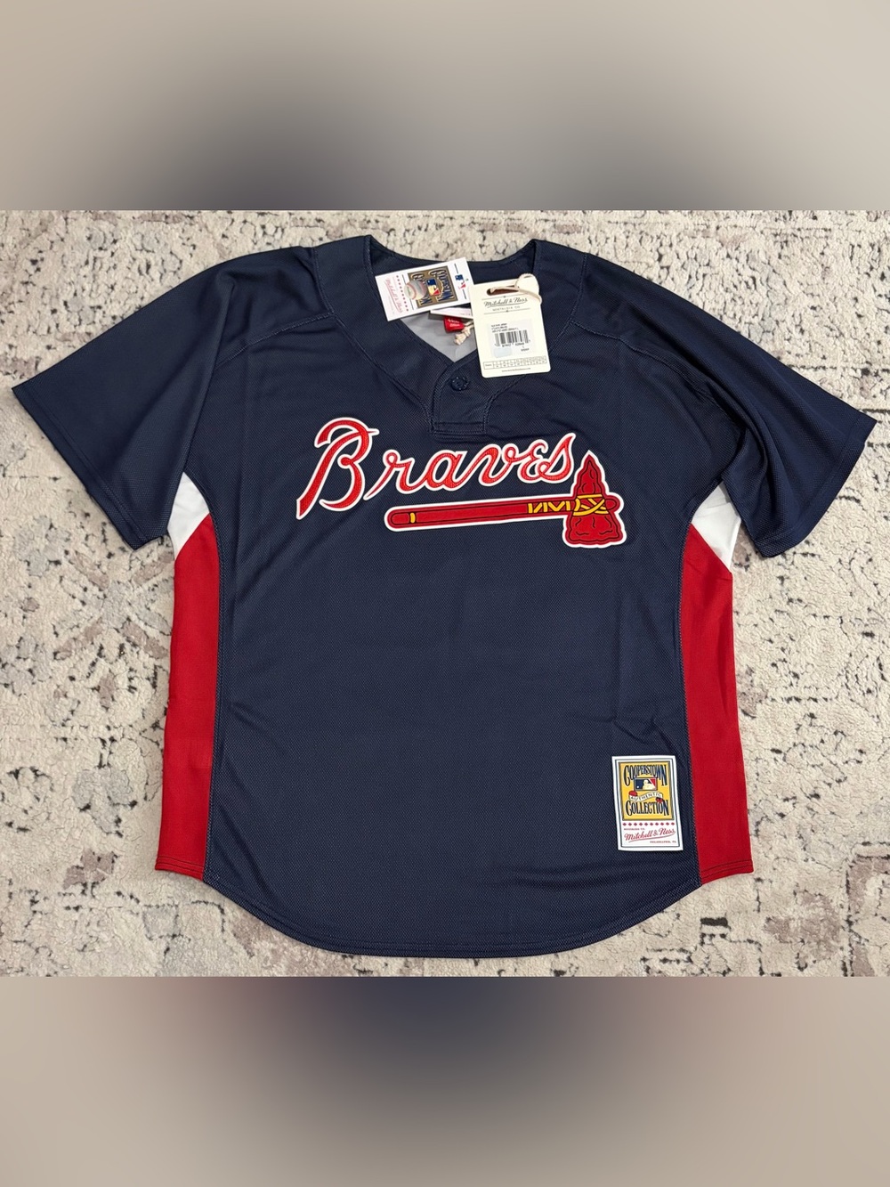 Mitchell & Ness Authentic Atlanta Braves John Smoltz #29 BP Jersey Men’s Sz: L